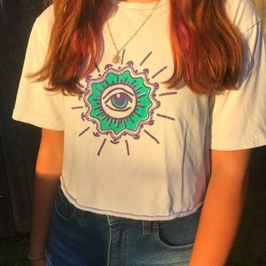 White crop top